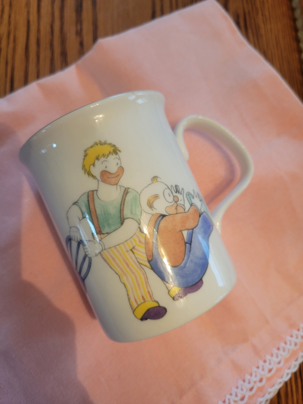 Cheerful Royal Kent Clown Mug ~ Playful Pastel ~ Flawed! FINAL PRICE